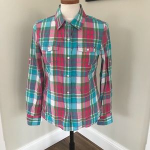 ✨3/$25✨ Tommy Hilfiger Plaid button down